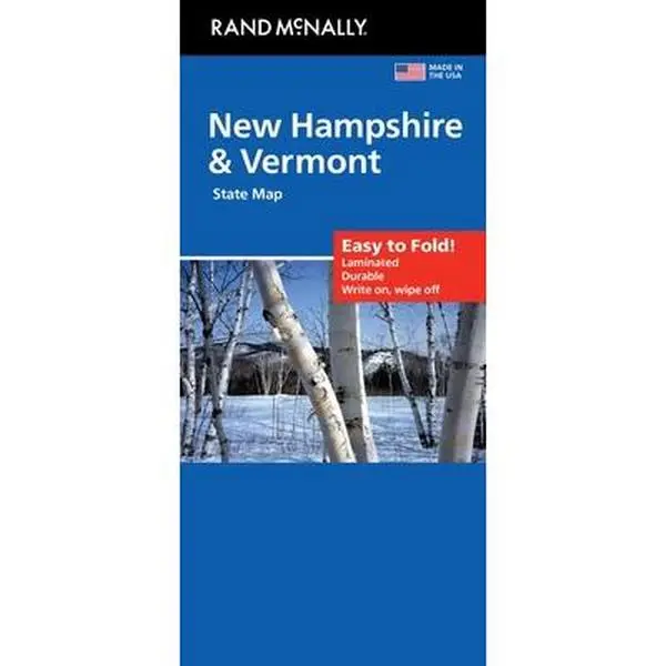 Rand McNally Easy to Fold: New Hampshire, Vermont Laminated Map -- Rand McNally, Sheet Map, Folded