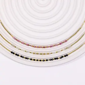 Swyii Rhythm Polished Gemstone Beads Necklace, Daily Clothing Decor, Non-Tarnish, Trendy All-match & High Quality Necklace, Mother’s Day Gift Ideas, Holiday Haul Deal, Celebration Style, New Year Gift, MardiGras