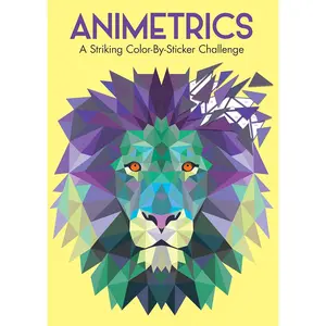 Animetrics: 12 Sticker-by-Number Designs for Relaxation and Focus