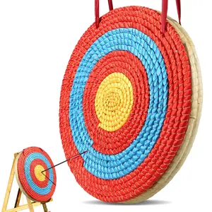 fathersdaygift  VEVOR Archery Target, 3 Layers 20 Arrow Target, Traditional Solid Straw Round Archery Target Shooting Bow, Hand-Made Arrows Target, Coloured Rope Target for Backyard Outdoor Hunting Shooting Practice
