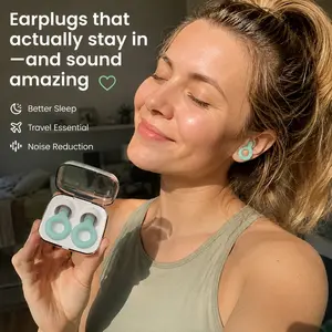 Noise Cancelling Earplugs Waterproof Silicone Sleep Earplugs Anti-slip Soundproof Ear Plugs for Swimming Surfing Snoring Travel