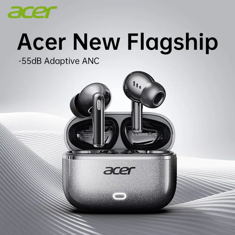 Acer OHR657 Wireless Bluetooth Earbuds: Deep Noise Cancellation & Sound Isolation, In-Ear Design, High-Fidelity Audio, Long Battery Life – Ideal for Sports and Running