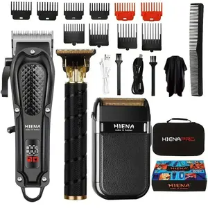 Electric Hair Trimmer & Shaver Kit, 1 Set Waterproof Electric Hair Clipper with Limited Comb & Accessories, Great for Men Stylists Barber Barbershop
