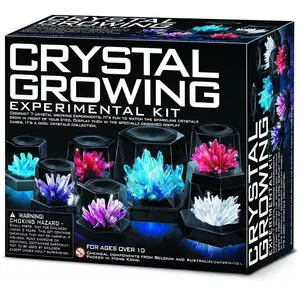 7 Crystal Growing Science Experimental Kit with Display Cases - Easy DIY STEM Toy Lab Experiment Specimens, Educational Gift for Kids, Teens, Boys & Girls