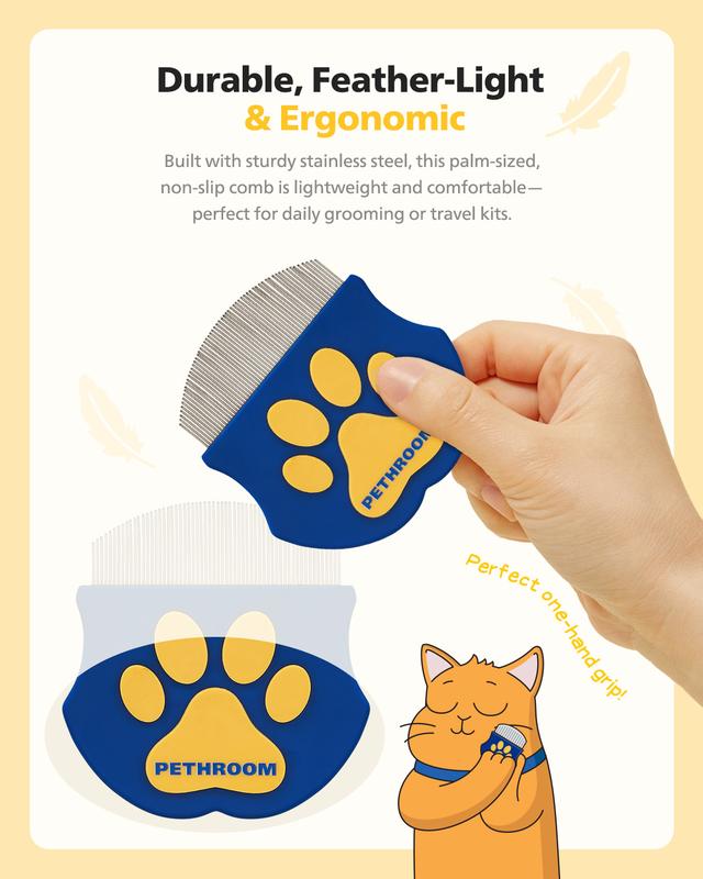 PETHROOM Easy Facial Comb for Cats and Dogs Pets Eye Comb