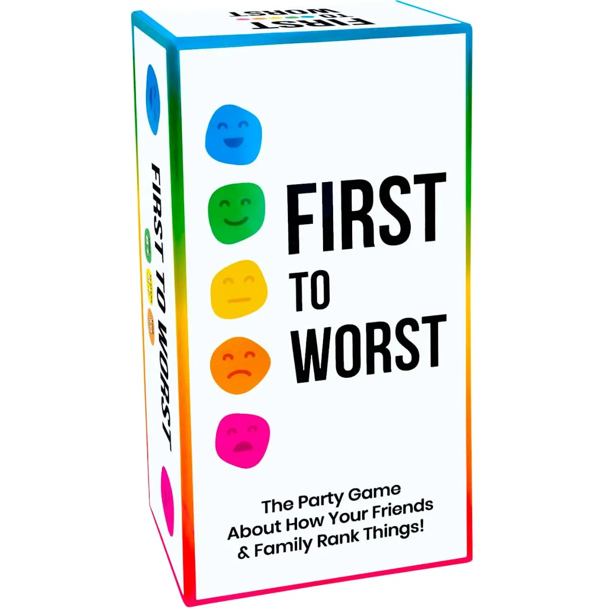 FIRST TO WORST Party Game - The Card Game About How Your Friends and Family Rank Things - White Elephant Gifts, Stocking Stuffers and Board Games Night with Friends with Polarizing Priorities