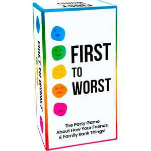 FIRST TO WORST Party Game - The Card Game About How Your Friends and Family Rank Things - White Elephant Gifts, Stocking Stuffers and Board Games Night with Friends with Polarizing Priorities