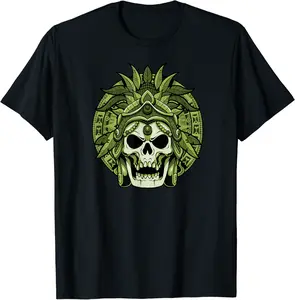 Aztec Inca Maya Culture Art Gift - Skull Warrior T-Shirt - Skyelardawnv Shop 24B08MZRZ8XV