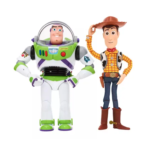 Disney Store Toy Story Interactive Talking Action Figure Bundle, 15", Woody, Buzz Lightyear, Slinky Dog