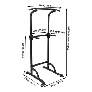 Adjustable Pull-Up Dip Station, Power Tower, Pull-Ups Stand for Home Gym, Strength Workout, Horizontal Bars, Fitness Equipment Does not apply