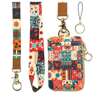 Lanyard Wallet,Wallet Lanyard,lanyards for id Badges,lanyards for id Badges for Women,Lanyard Wallet for Women,Fashion Badge Holder with Zipper（Colorful）