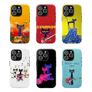 Y-Retro Essential Pete the Cat Phone Case,Having good protective properties,for iPhone 16 15 14 13 12 11 17Pro Max,for Samsung S25 S24 S23 S22 Ultra,Protective Cover,give her/him a gift for Christmas and Thanksgiving