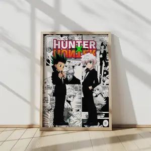 Hunter x Hunter Anime Poster - Hxh Gon Killua Poster - Hxh Poster - Hxh Anime Poster - Hunter x Hunter Wall Art - Hxh Print - Hisoka -Leorio