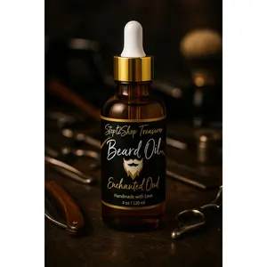 Enchanted Oud Beard Oil - Softens Coarse Hair, Reduces Dryness, Promotes Shine, Cruelty Free, Long-Lasting Luxury Fragrance, Premium Grooming Experience