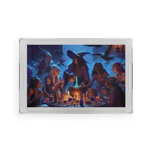 Magical Acrylic Serving Tray for Entertaining, Witch-Themed Decor, Kitchen Gifts, Halloween Home Decor, Serving Platter