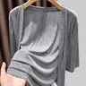 Summer Ice Silk Thin Sun Protection Casual Short Sleeve Cardigan Knitwear Jacket for Women, Tops Outerwear Medium Sleeves Knit Air Conditioning Cover Casual Knitted