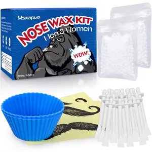 Nose Wax Kit Nose Hair Removal Wax Kit For Men & Women I Safe Waxingl 30 Applicators Guards | 15-20 Times Usage Body Care Smooth Hair Wax