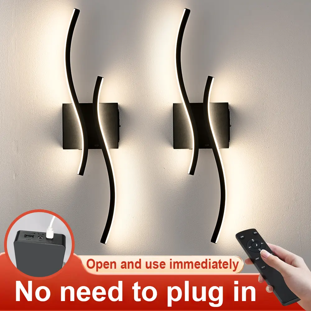 CLAXY LED Wall Sconce - 10000mAh Batteries, 3-Mode Wireless, 360° Rotating Magnetic Wireless Wall Spotlights, 10–12Hrs Runtime, Modern Minimalist, LED Lights Bedroom, for Patio, Apartments, Home Improvement Lighting
