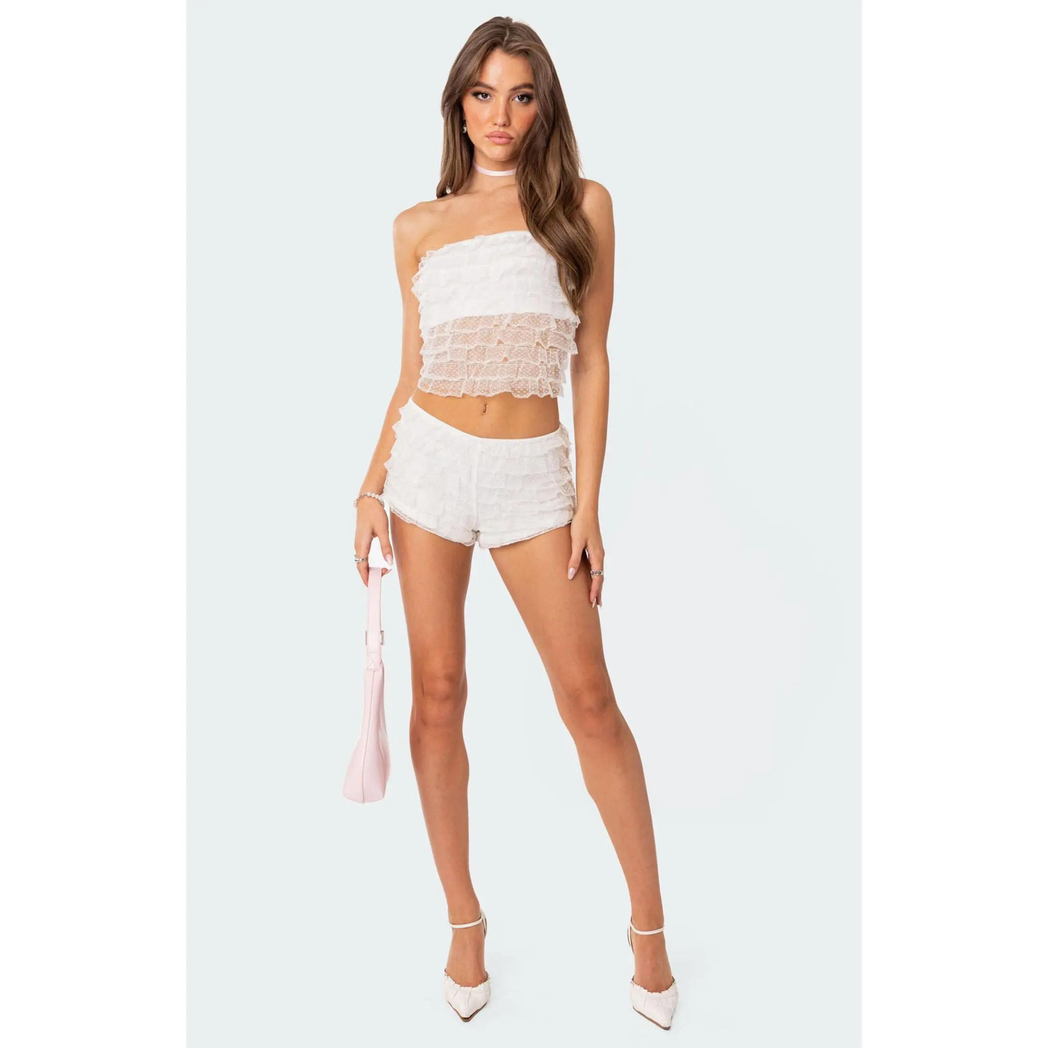 Edikted Women's Julianna Ruffle Shorts