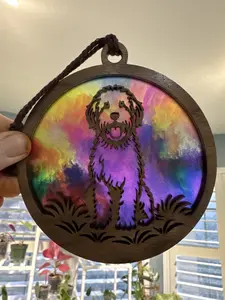 Goldendoodle Suncatcher for Sunny Window
