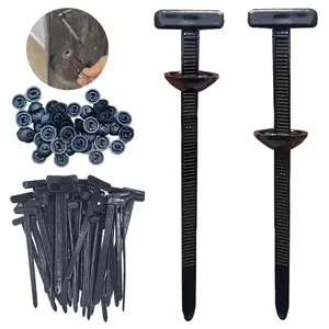 200Pcs Universal Nylon Push Mount Cable Zip Tie, Self Locking Cable Strap,Heavy Duty Nylon Push,for Indoor Wire Tying Construction Auto ect