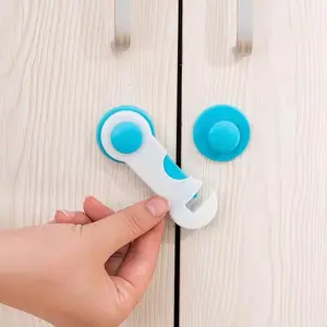 Multi-use Anti-pinch Hand Baby Safety Locks, 8 Counts Childproof Door Stop Protector Latches, Safety Locks for Doors Cupboard Cabinet Refrigerator Drawer