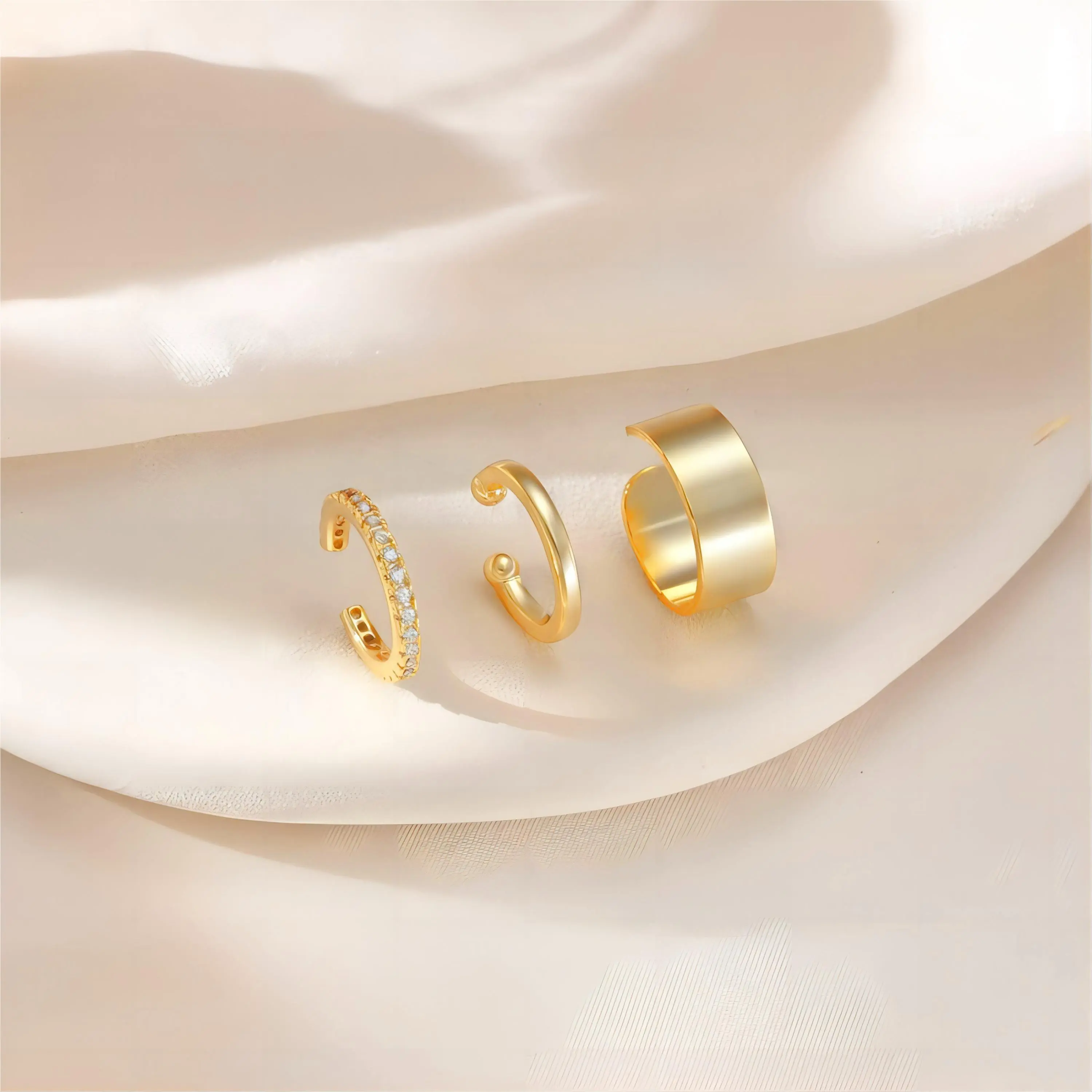 2/3 Pairs Earrings Ear Cuffs Non Piercing,    Earrings Dainty Ear Cuff Small Earring Set   Lightweight Ear Cuff Earrings for Women Trendy  Cute Earrings  Gift