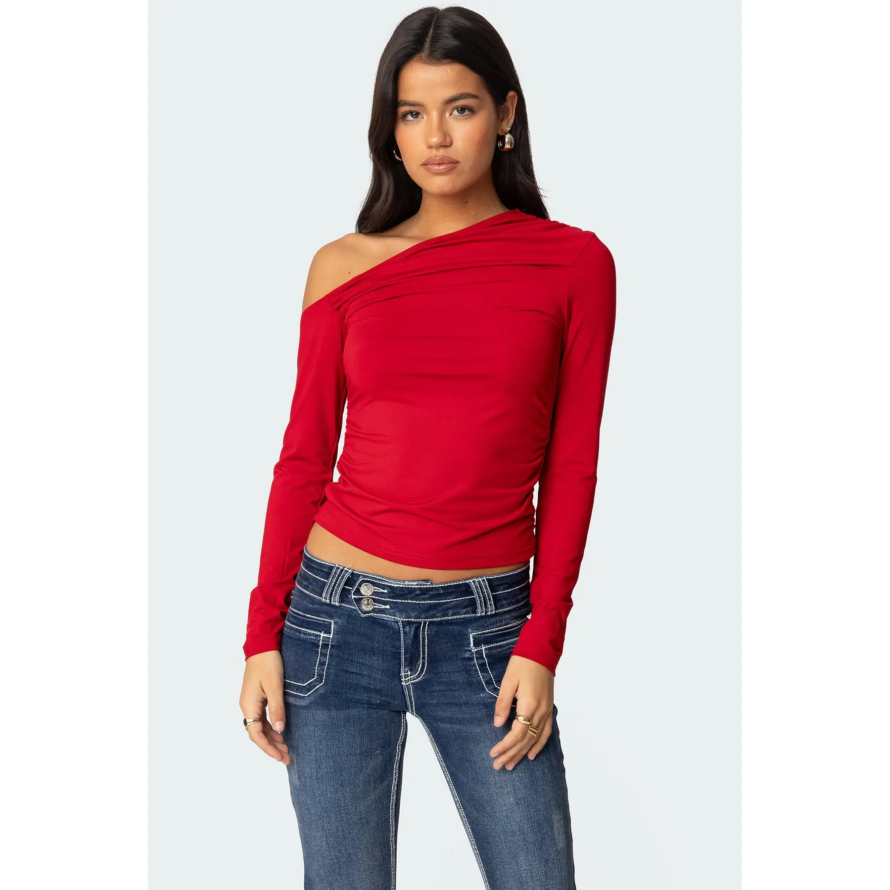 Ronnie Asymmetric Long Sleeve Top