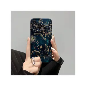A Mobile Phone Case With Creative Moon And Sun Pattern, Suitable For iPhone 16promax Compatible with Samsung Galaxy S25
