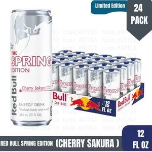 Red Bull Spring Edition Cherry Sakura Energy Drink 12 oz 24 Pack Limited Edition