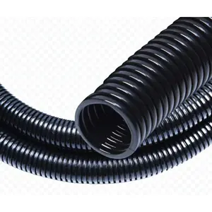 30FT 1/2" Black Split Wire Loom Tubing Wire Conduit Dog Cat Cord Protector