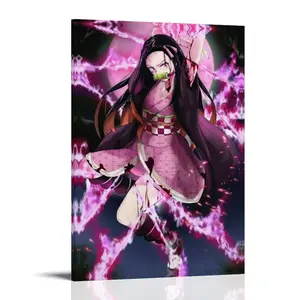 Kamado-Nezuko (2) Poster Posters Music Album Cover Posters Canvas Wall Art High-Resolution Vintage Band & Artist Prints for Room