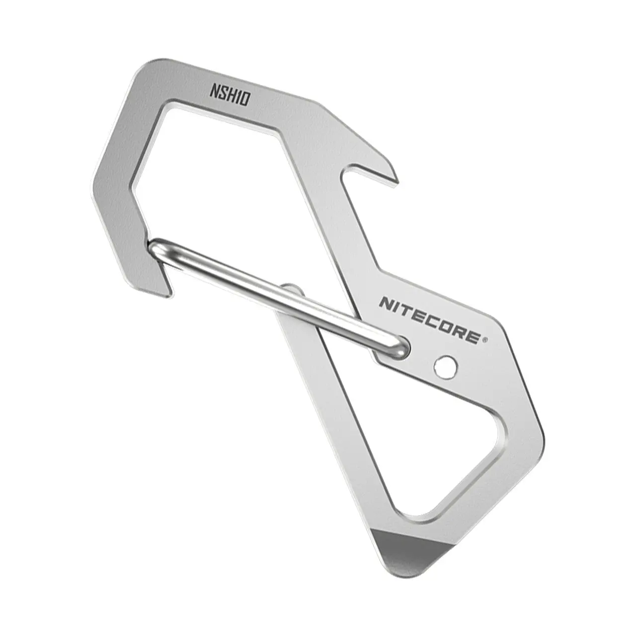 Nitecore NSH10 Titanium Carabiner EDC Multi-Tool, Durable Hand Tool for On-the-Go Tasks, Edc Multi Tools