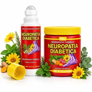 (Cream + Roll On ) Neurotapia Diabetica y Arnica + curcuma + vitamin b12 + sabilla  Flores Gel Pomada 4.23 oz, Natural Arnica Neurotherapy Gel for Muscles & Joints, Pain relief cream , helps with diabetic Nerve Pain , tingling and disconfort