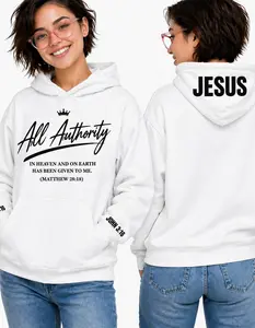 Authority of Jesus Hoodie | Christian Faith Pullover | Inspirational Religious Hoodie Womenswear Sweatshirts