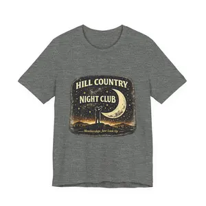 Hill Country Night Club T-Shirt | Crescent Moon Cowboy Vintage Western Tee