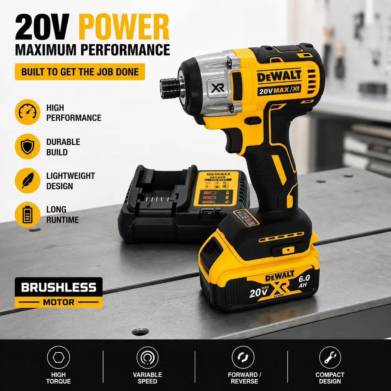 DeWalt DCF887 Cordless Screwdriver Brushless 205N.m Impact Driver Drill