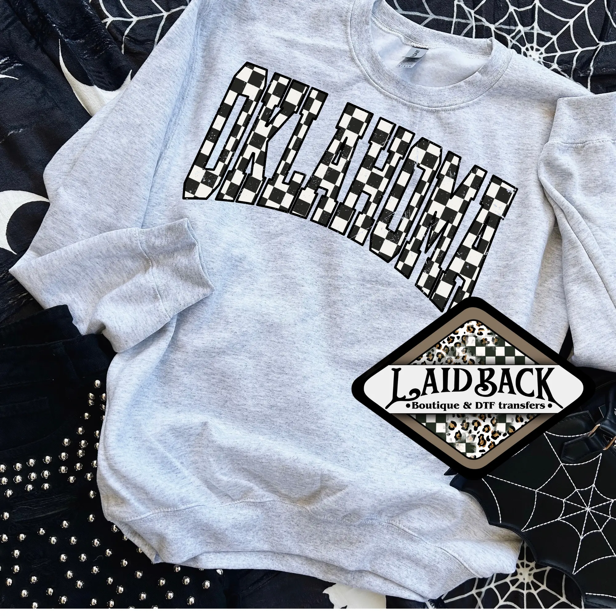 Checkered Print State Tee or SS-ADD STATE IN NOTES AT CHECKOUT