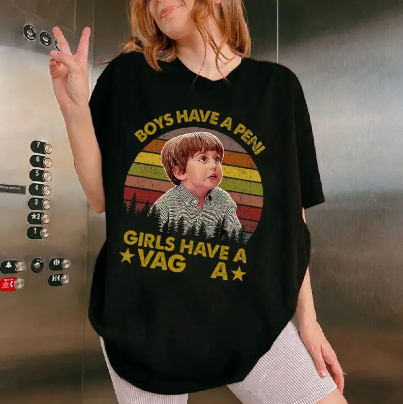 Boys Have A Peni Girls Have V@gin@ Vintage T-Shirt, Kindergarten Cop Shirt, Movies Quote Unisex Tshirt, Sweatshirt, Hoodie