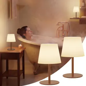 Spa-Like Shower Lamp – IP65 Waterproof Bathroom Lamp, 4500mAh Rechargeable Cordless Mood Light, 3 Color Temps for Relaxing Bathroom & Bathtub Experience (2 Pack)