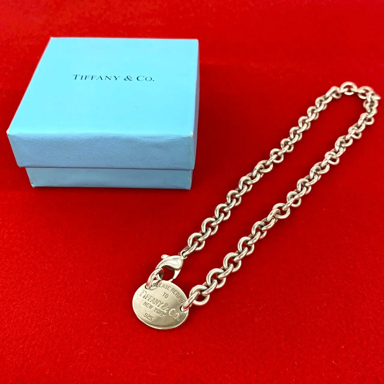 Pre-owned Tiffany & Co. Sterling Silver 925 (Ag925) Small Leather Goods Tiffany&Co. Return to Tiffany Silver Necklace