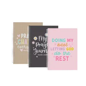 Bible Study & Prayer Spiral Notebook - 103-Page Scripture Journal for Daily Devotion, Blank Pages for Notes, Reflection & Faith Growth, Prayer Writing Diary for Men & Women, Christian Faith Planner