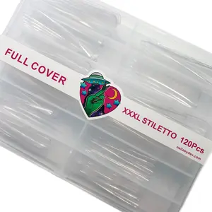 NAIL TIPS XXXL SKINNY STILETTO 120PCS (FULL COVER)