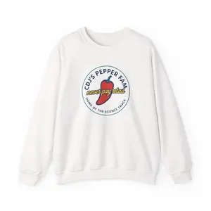 CDJ's Pepper Fam never pay retail Crewneck Sweatshirt | Chili Pepper Logo, Farm Vintage Badge