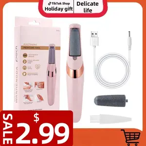 Christmas Gift New Year Gift Automatic Electric Foot Grinder Pedicure Tool TikTokShopLaborDaySale Rechargeable Electric Foot Dead Skin Remover, Cordless Pedicure Machine, Portable Foot File Cleaning Tool for Home and Travel,  Valentine's Day Gift