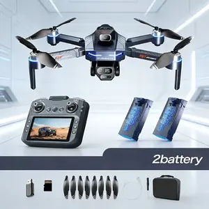 GT8 Quadcopter Drone - Equipped with 4.3inch large-screen remote control, dual high-definition aerial cameras - Brushless motor - 360-degree panorama - Suitable for holiday or birthday gifts