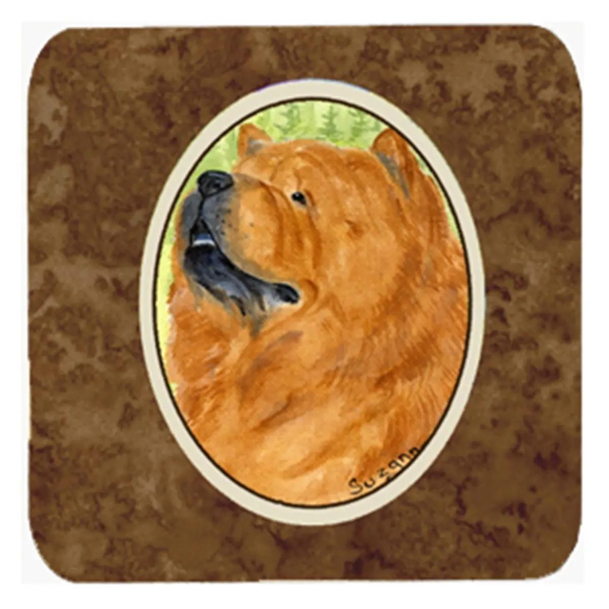 Chow Chow Foam Coasters, 4-Piece Set, Kitchen Tableware Accessory