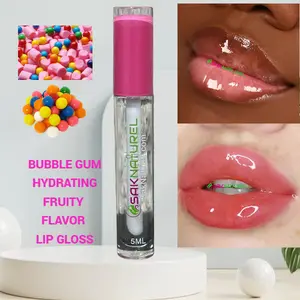 BUBBLE GUM HYDRATING  LIP GLOSS- All Natural and Cruelty-Free - Makeup, Lipstick Glossy Lip Care Lipstick Makeup argan oil lip gloss, aloe vera lip gloss vegan lip gloss, glossy moisturizing lip gloss Lip Care Glossy Hydrate Moisture