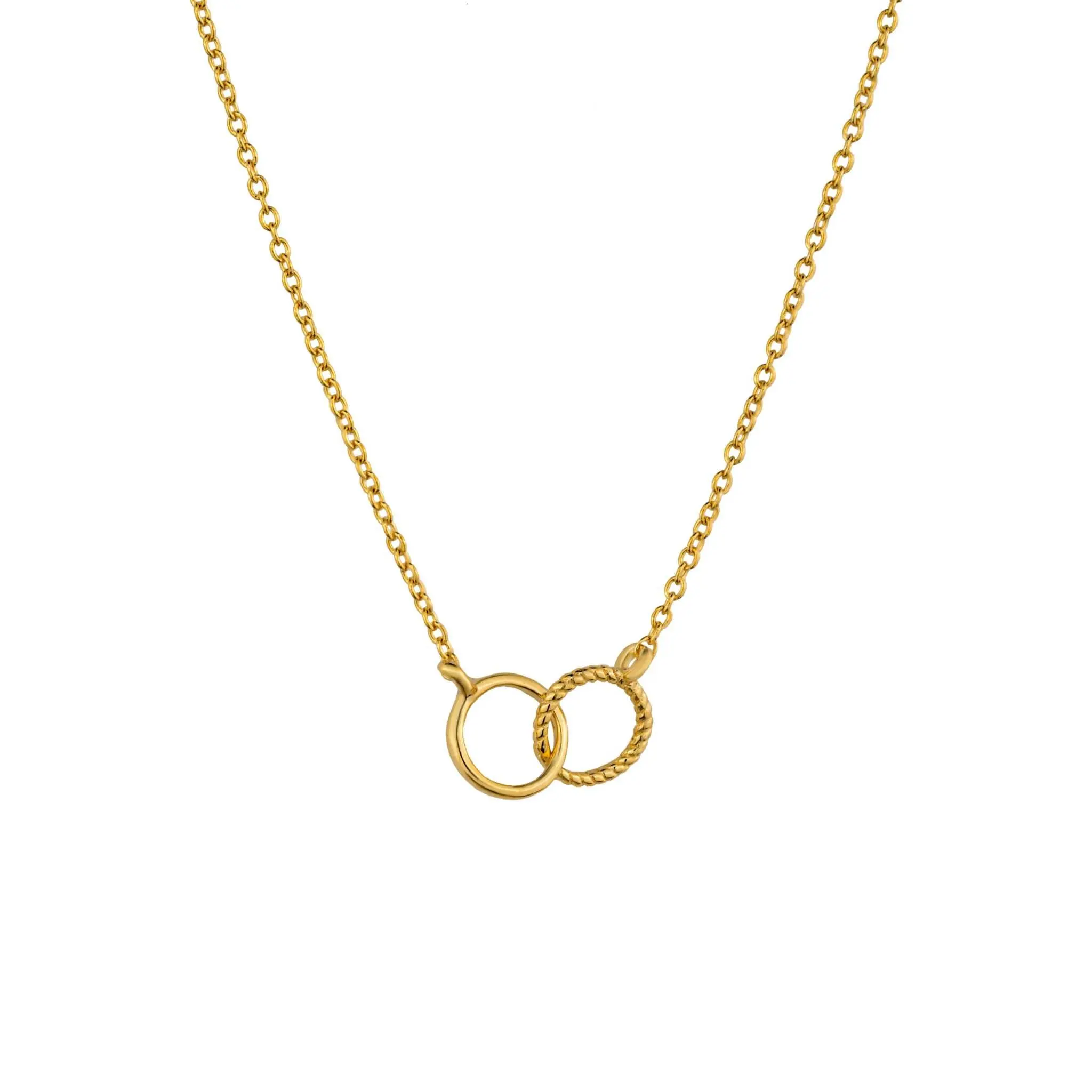 Interlocking Circle Necklace- Sterling Silver