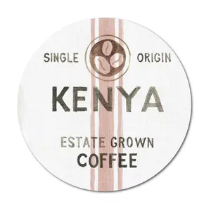 Courtside Market Wake Me Up Coffee Sack IV 12x12 Circular Wood
